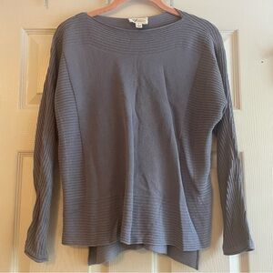 Andrea Jovine Small Periwinkle Boat Neck Long Sleeve Top with Subtle Sparkle
